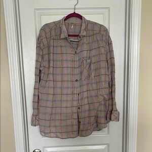 Plaid Button-Up Shirt